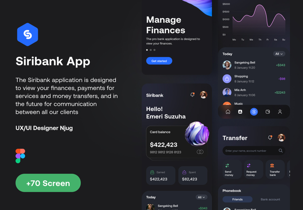 银行金融UI套件 (Siribank Finance Ui Kit)