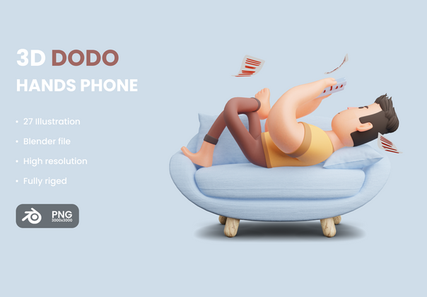 DODO 3D插图 (DODO 3D Illustration)