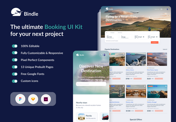 Bindle网络预订用户界面套件 (Bindle Web Booking UI Kit)