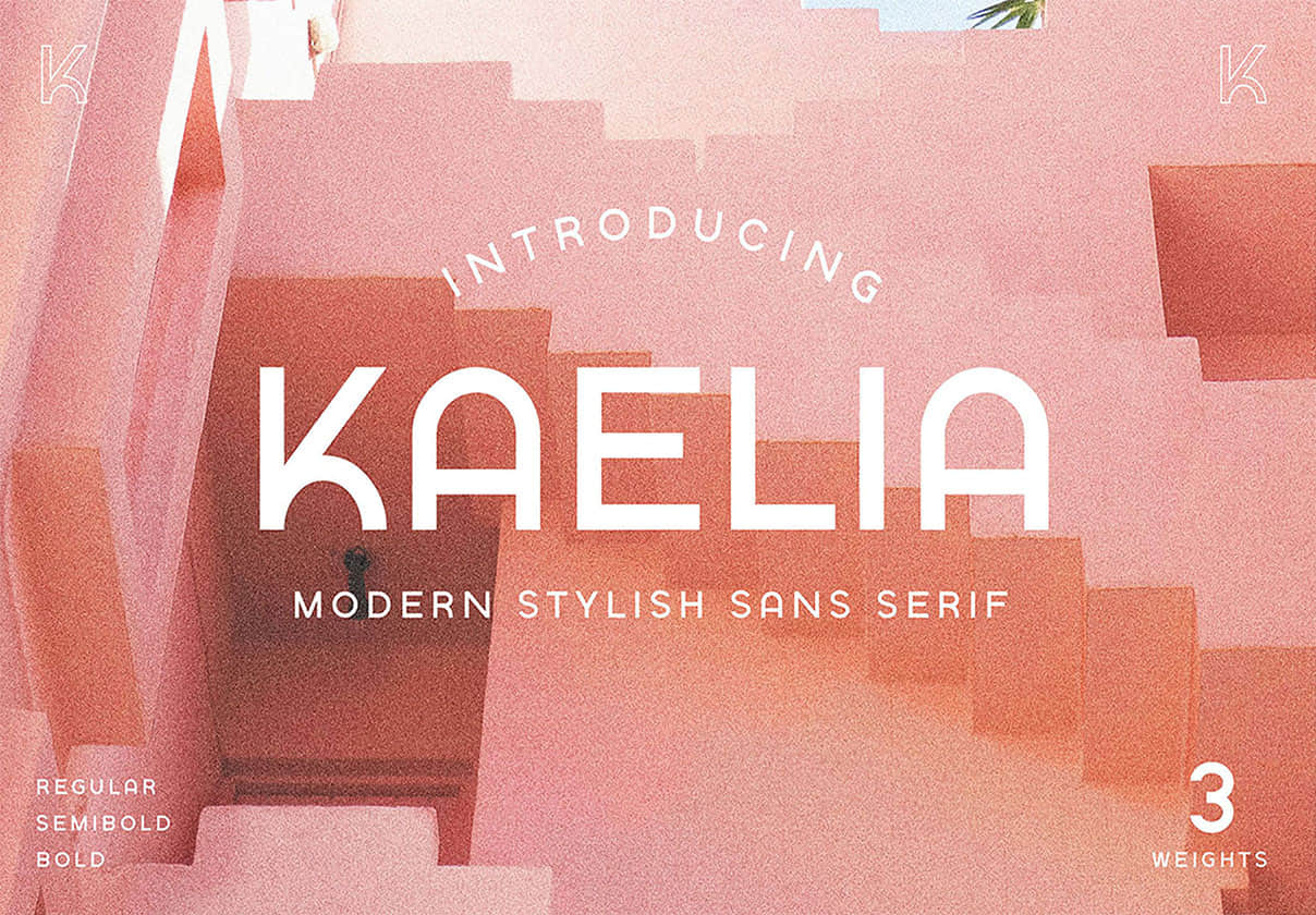 KAELIA - 简单时尚的字体 (KAELIA - Simple Stylish Typeface