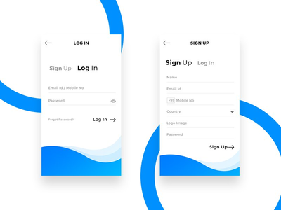 登录和注册屏幕(Login & Sign up Screen)