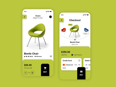 椅子应用程序用户界面(Chairs App UI)
