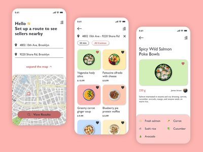 地图食物菜肴用户界面(Map Food Dishes UI)