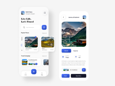 旅游应用界面(Travel App UI)