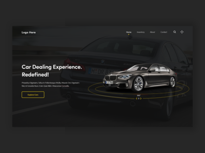 汽车网站登陆页面设计(Car Website Landing Page Design)