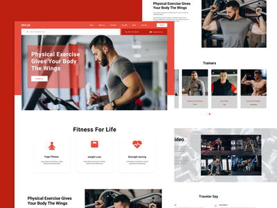 健身网站和登陆页面(Fitness Website And Landing Page)