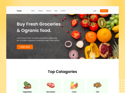 杂货店网站用户界面(Grocery shop Website UI)