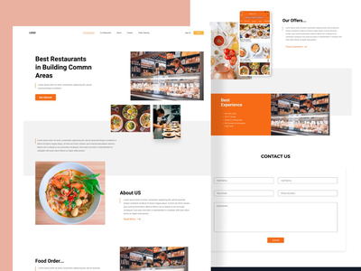 餐厅网站和登陆页面(Restaurant Website And Landing Page)