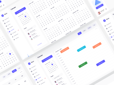 Saas仪表板_日历日，日历年页面(Saas Dashboard _ Calendar day, Calendar year Page)