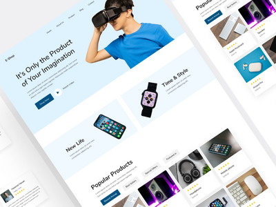 服装电商登陆页面设计(Apparel E-commerce Landing Page Design)