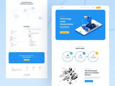 Saas 登陆页面 UI 和 UX 设计(Saas Landing page UI & UX Design)