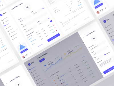 Saas Dashboard _ 创建发票和添加产品页面(Saas Dashboard _ Create Invoice & Add Product Page)