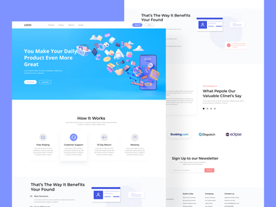 电子商务网站和登陆页面(E-commerce Website & Landing Page)