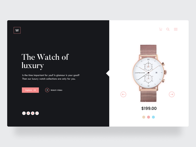 奢侈品手表网站标题(Luxury Watch Website Header)