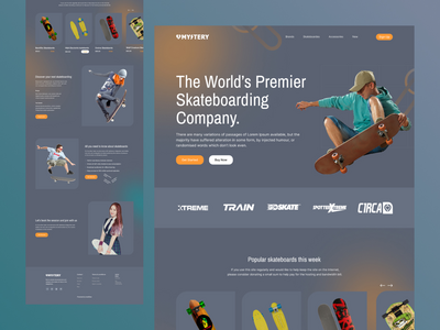 电动滑板 - 产品登陆页面(Electric Skateboard - Product Landing Page)