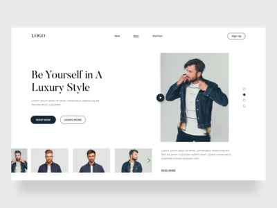 时尚网站标题设计(Fashion Website Header Design)