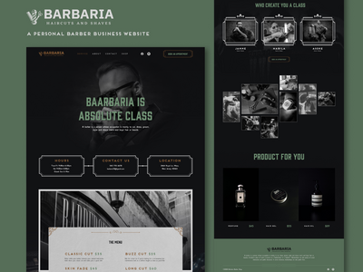 理发店商业网站设计(Barber shop Business website design)