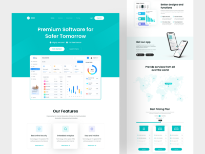 Saas 登陆页面 - 用户界面设计(Saas Landing Page - Ui Design)