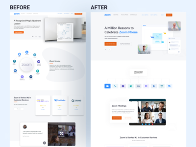 Zoom _ SaaS 登陆页面重新设计(Zoom _ SaaS Landing page Redesign)