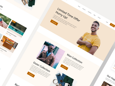 服装电商登陆页面设计(Apparel E-commerce Landing Page Design)