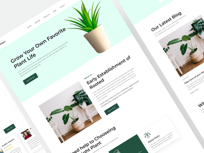 植物网页登陆页面设计(Plant Web Landing Page Design)