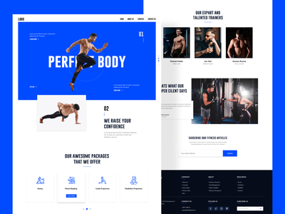 健身登陆页面(Fitness Landing Page)
