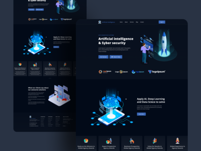 人工智能登陆页面设计(Artificial Intelligence Landing Page Design)
