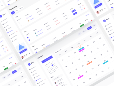 Saas 仪表板_任务视图，日历月页面(Saas Dashboard _ Task view, Calendar Month Page)