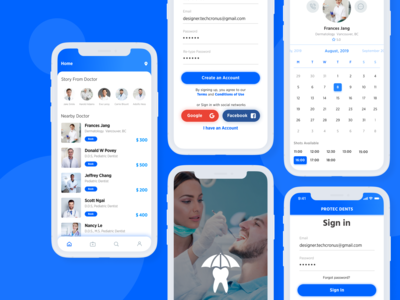 牙医应用程序 UI 设计(Dentist App UI Design)