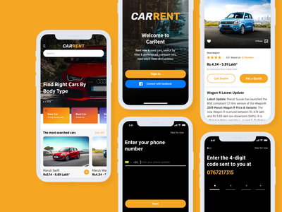 租车App UI设计(Car Rent App UI design)