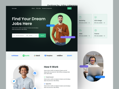 求职者登陆页面(Job Finder Landing page)