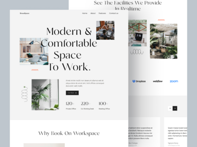 共享办公空间登陆页面(co-working space landing page)