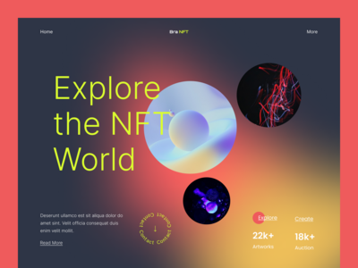 NFT登陆页面设计(NFT Landing page design)