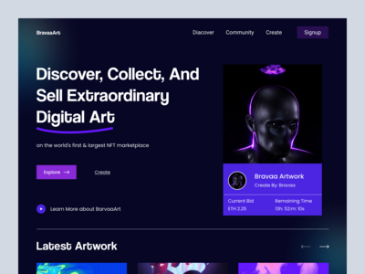 NFT登陆页面设计(NFT Landing page design)