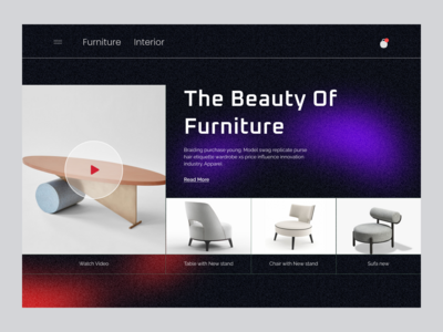 电子商务家具页眉探索。(E-Commerce Furniture Header Exploration.)