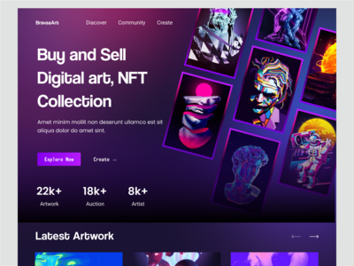 NFT登陆页面设计(NFT Landing page design)