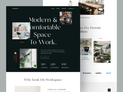 共享办公空间登陆页面(co-working space landing page)