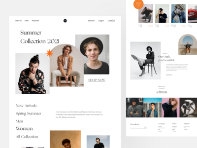 时尚电商登陆页面(Fashion E-commerce Landing Page)