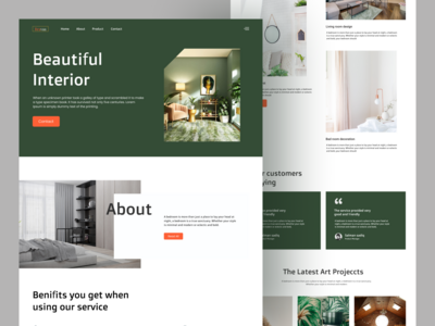 内部登陆页面设计(Interior Landing page design)