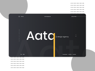 设计机构登陆页面 UI 概念(Design agency landing page UI Concept)