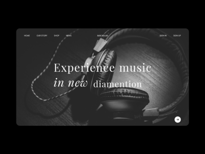 音乐网页登陆页面(Music Web Landing Page)