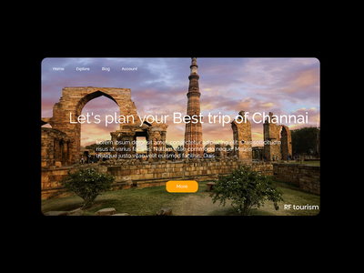 Qutub Minar 网页登陆页面(Qutub Minar Web Landing Page)