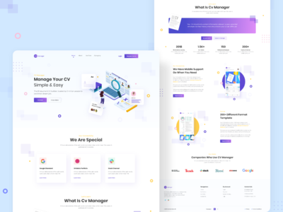 CV 经理登陆页面(CV Manager Landing page)