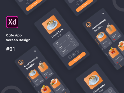 咖啡厅应用设计#01(Cafe App Design #01)