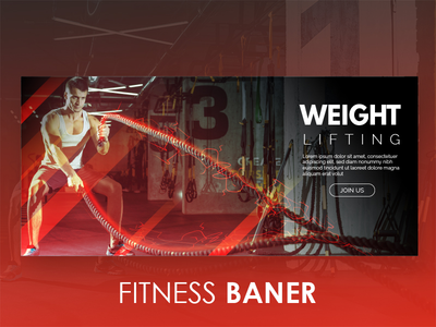 健身网站横幅(Fitness website banner)