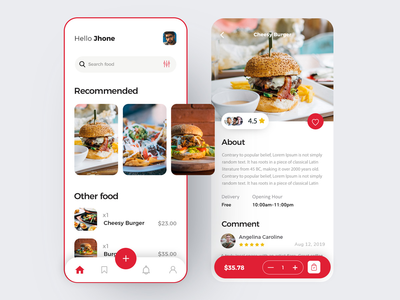 食品配送应用程序 UI 概念(Food Delivery App UI Concept)