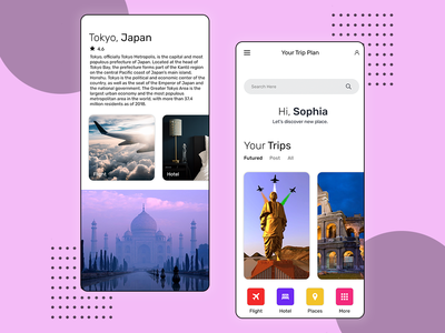 世界之旅UI设计(World Trip UI Design)