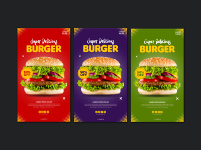 Instagram 社交媒体美食故事模板(Instagram social media food story template)