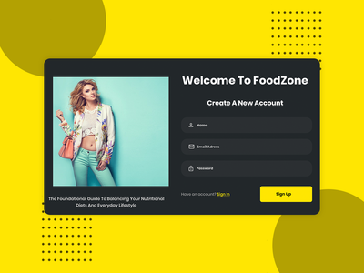 注册页面 - 深色(Sign Up Page - Dark)