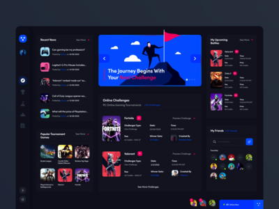 游戏挑战平台登陆页面(Game Challenges Platform Landing Page)